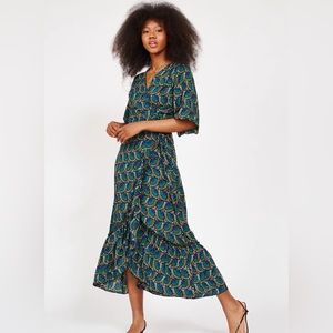 Silk + Salt Wrap Maxi Dress —XLarge